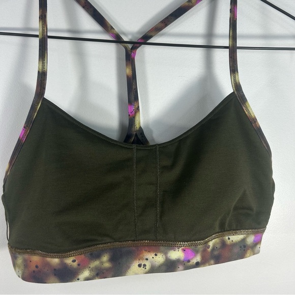 Lululemon Flow Y Bra Nulu Light Support, A–C Cup Multi / Acid Wash; Women’s Sz 6 - Picture 9 of 10